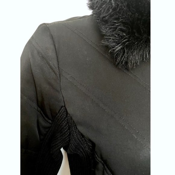 90s Black Fitted Bomber Puffer Jacket | G-Brand Black Short Jacket - Picture 11 of 13